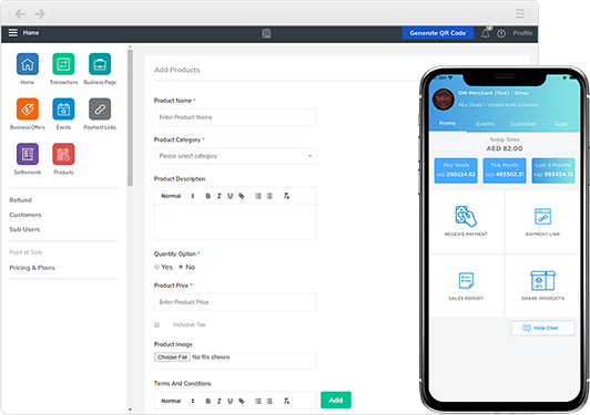 Product link screen