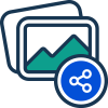 Share in Social Media Share in social media icon